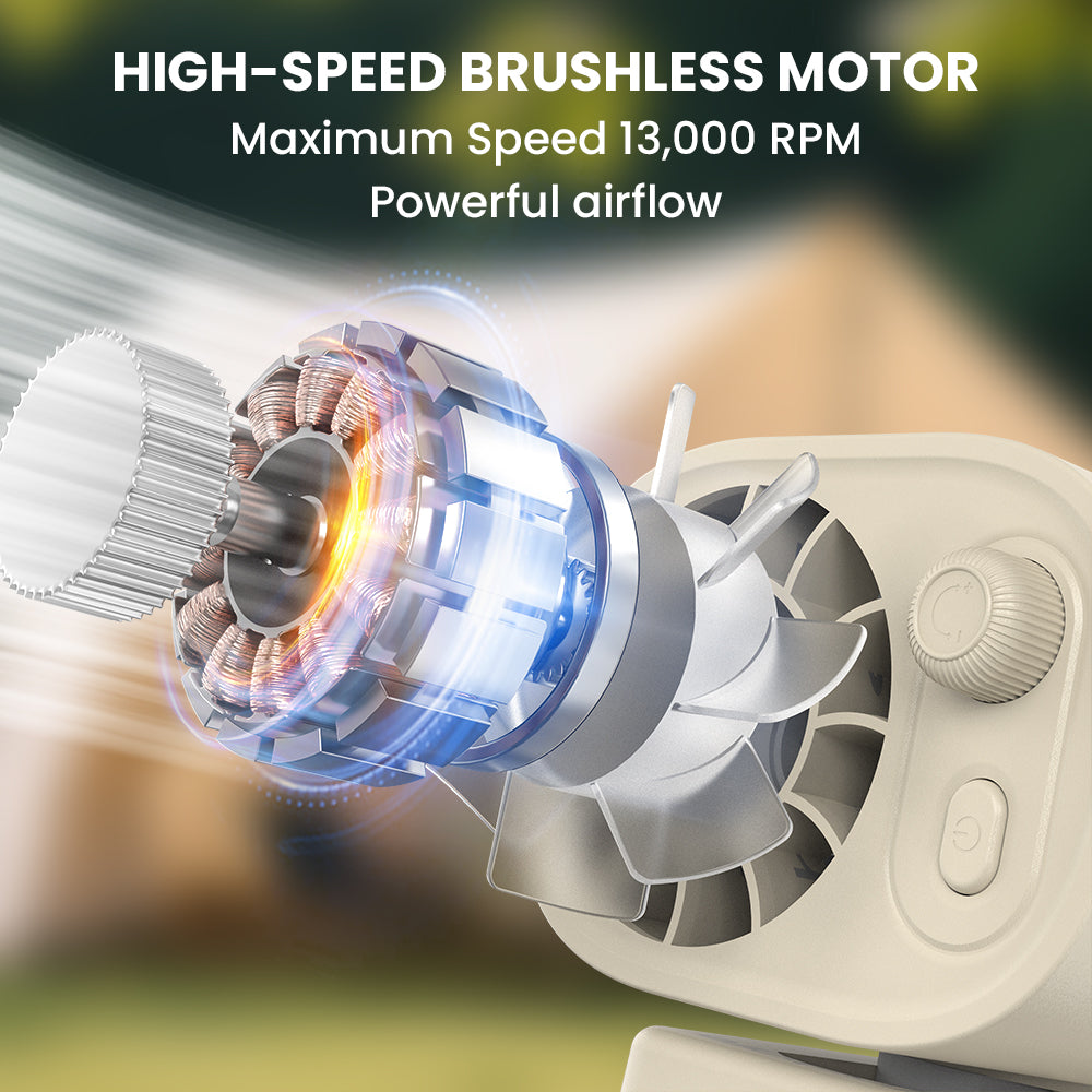 [NEW ARRIVAL] Orashare CF02 Mini Clip-On Fan 100 Speed USB Rechargeable 360° Adjustable Quiet with LED Display